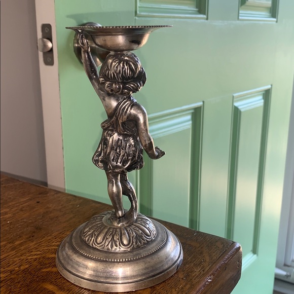 Antique Silver Plated decor item (candle holder) - Picture 5 of 6